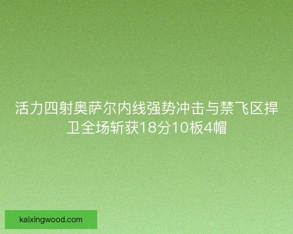活力四射奥萨尔内线强势冲击与禁飞区捍卫全场斩获18分10板4帽
